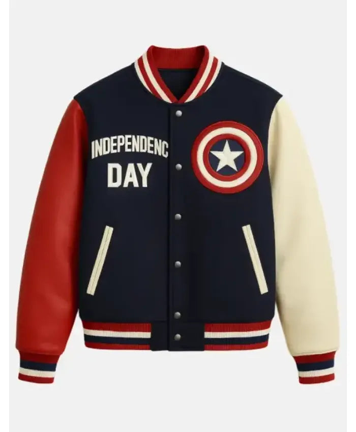 USA Independence Day Eagle Varsity Jacket  - Recreated