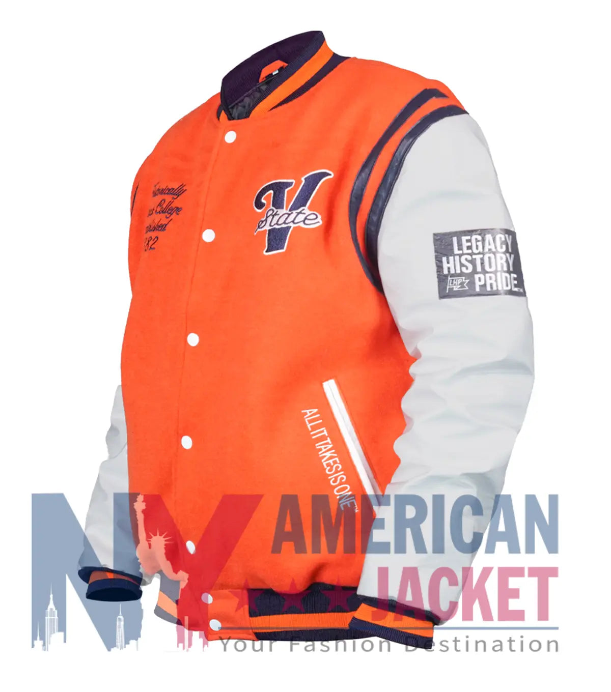 Virginia State University Motto 2.0 Varsity Jacket  - Recreated