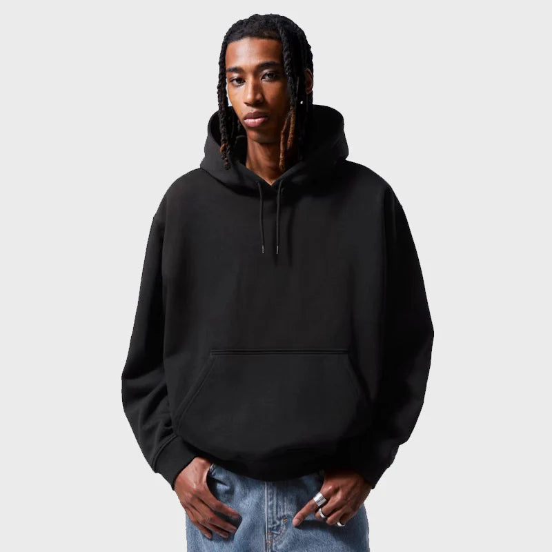 Weekday Oversized Black Pullover Hoodie