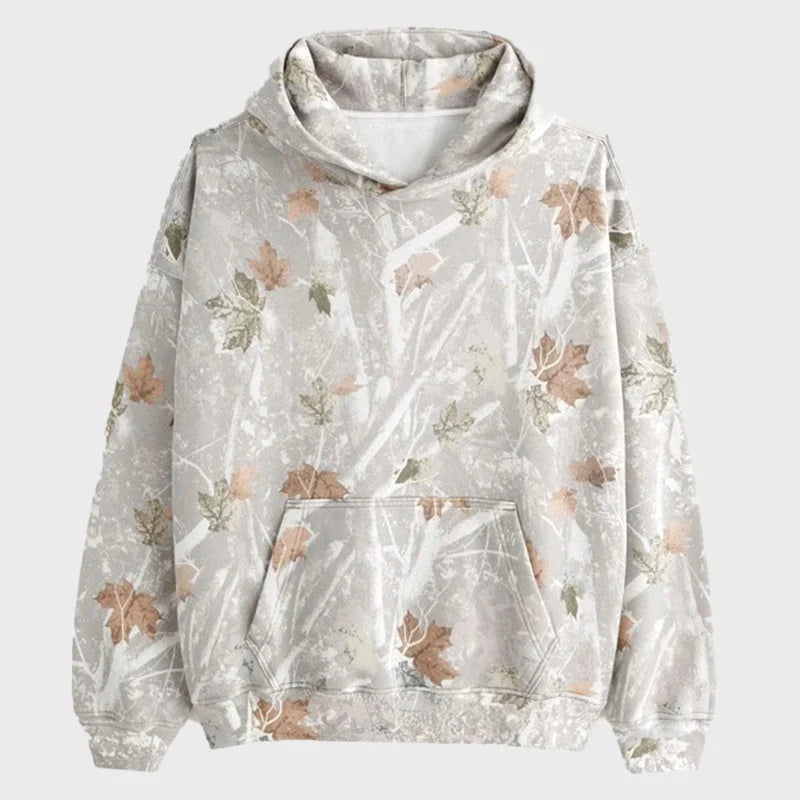 White Camo Abercrombie Essential Popover Hoodie