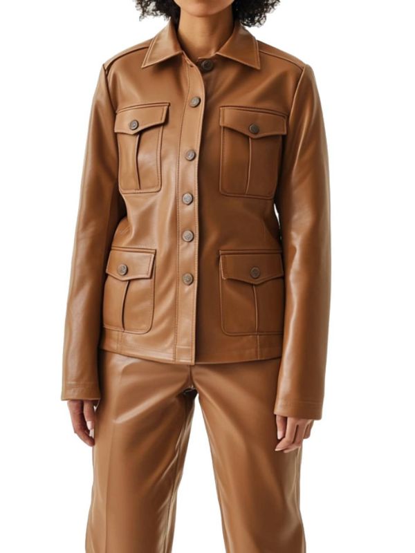 Willow Leather Brown Jacket - Women Leather Jacket Brown