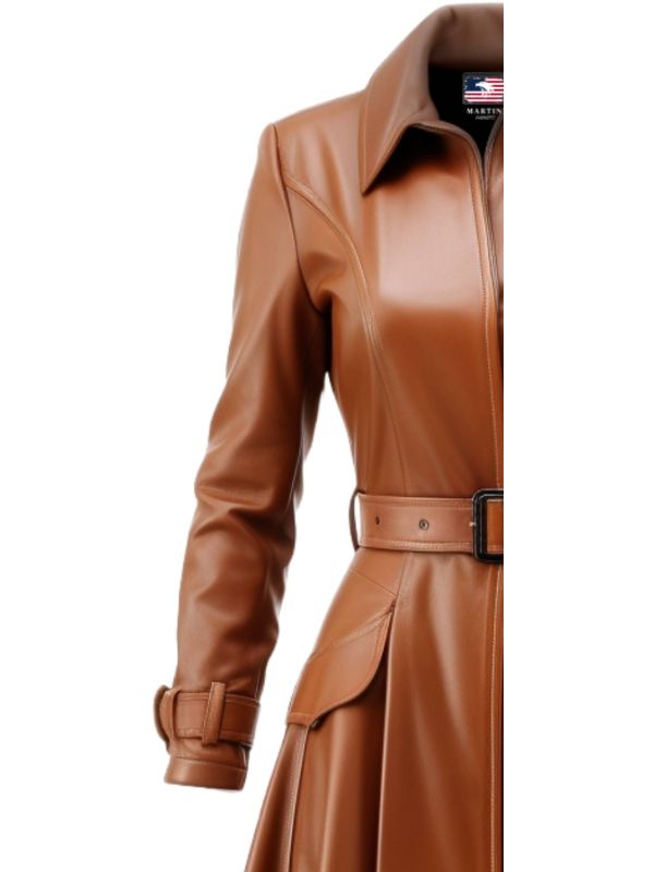 Women’s Brown Leather Coat – Stylish and Elegant Outerwear