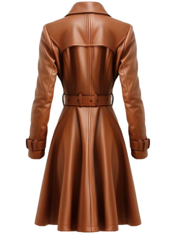 Women’s Brown Leather Coat – Stylish and Elegant Outerwear