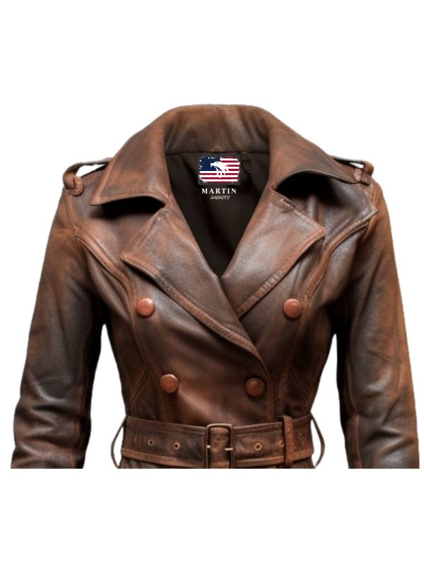 Women’s Brown Vintage Leather Coat – Timeless Vintage Style