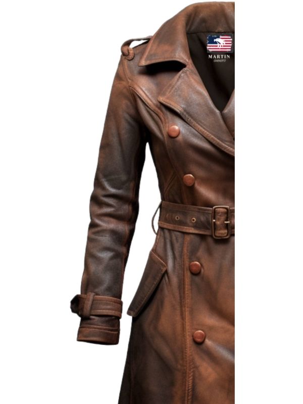 Women’s Brown Vintage Leather Coat – Timeless Vintage Style