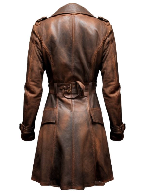 Women’s Brown Vintage Leather Coat – Timeless Vintage Style