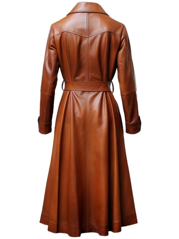 Women Brownish Tan Leather Coat - Women Brown Leather Coat