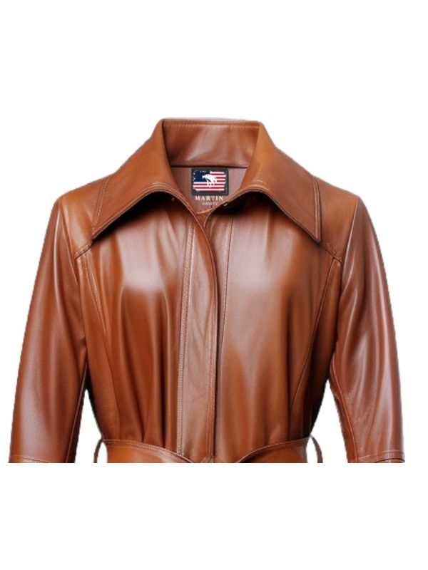Women’s Tan Brown Leather Coat – Stylish and Sophisticated