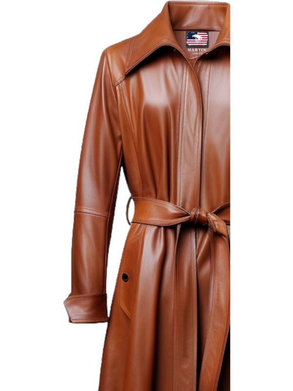 Women’s Tan Brown Leather Coat – Stylish and Sophisticated