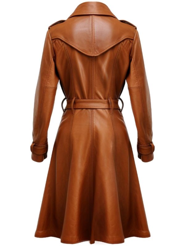 Women’s Tan Leather Coat – Elegant and Stylish Outerwear