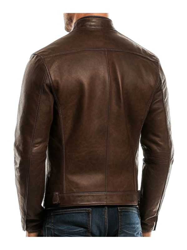 Adam Leather Brown Jacket - Men Leather Jacket Brown