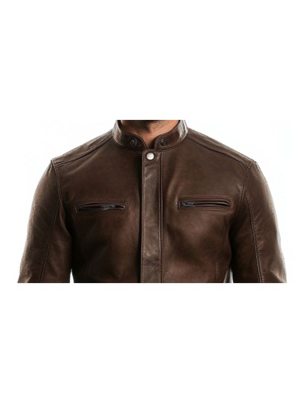 Adam Leather Brown Jacket - Men Leather Jacket Brown