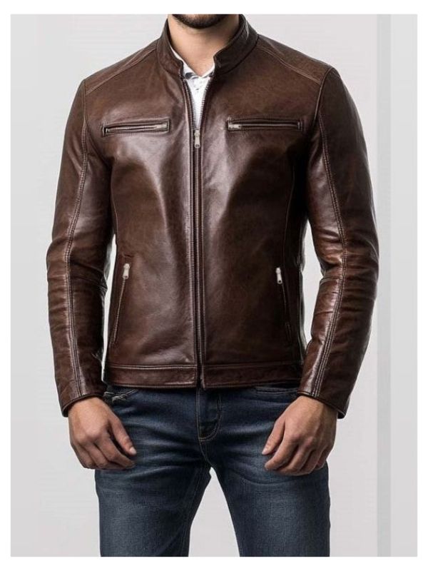 Albert Stylish Dark Brown Leather Jacket
