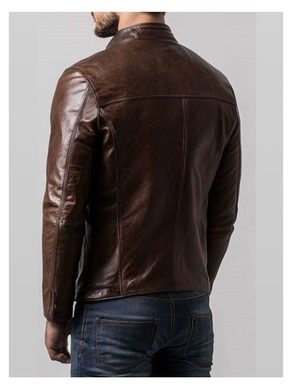 Albert Stylish Dark Brown Leather Jacket