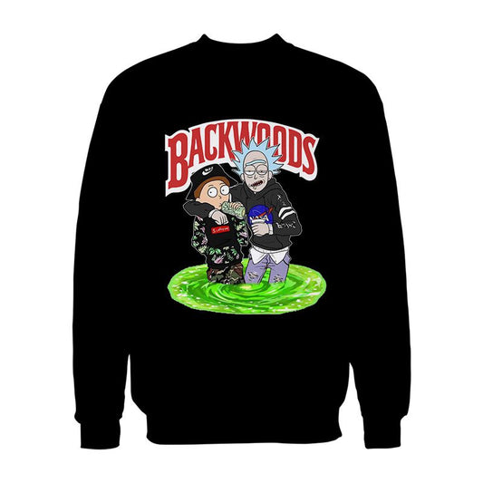 Backwoods Rick and Morty Black Hoodie