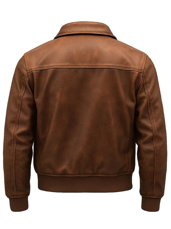 Bobby Leather Brown Jacket - Men Leather Jacket Brown