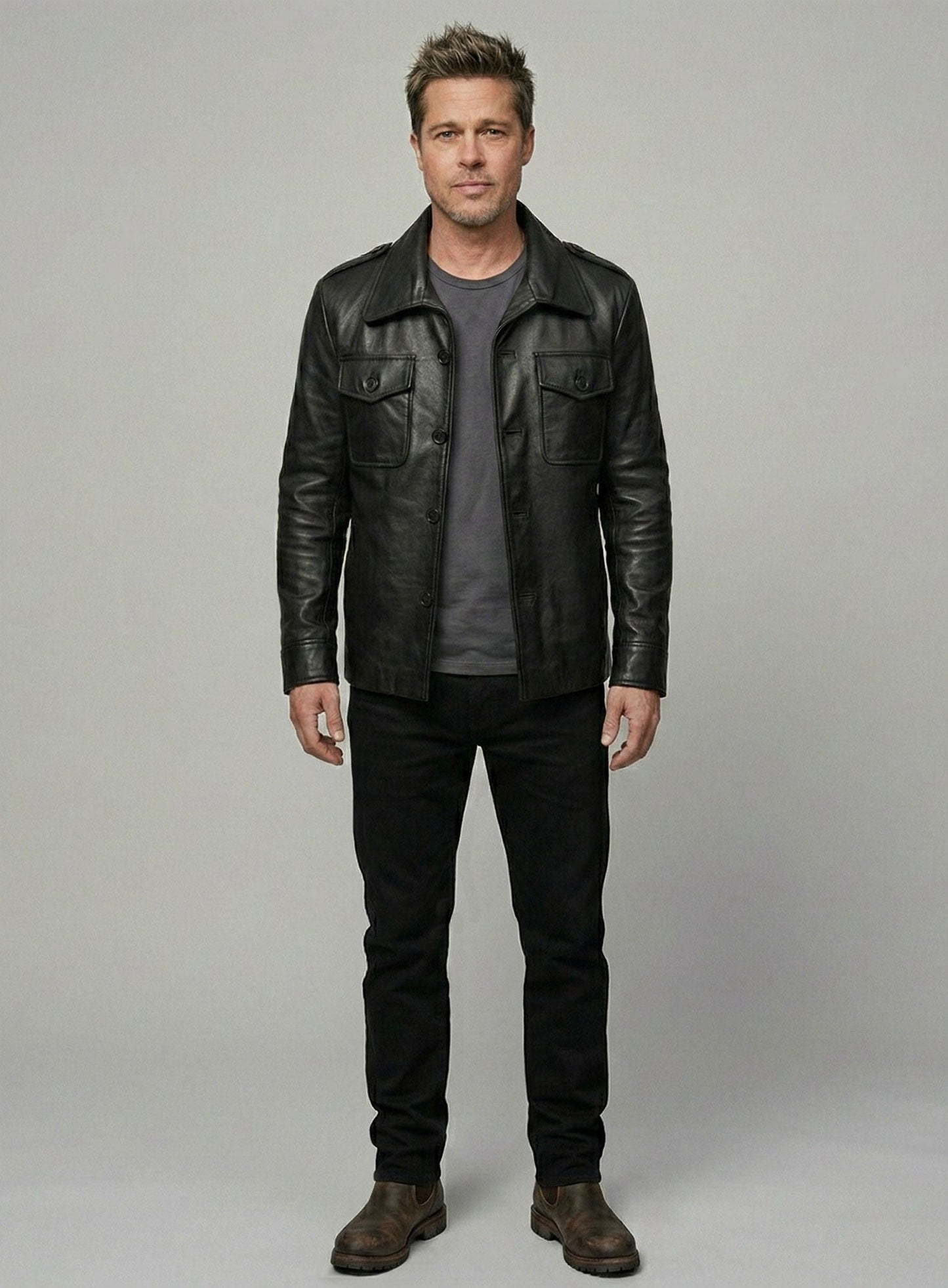 Brad Pitt Friends Season 8 Leather Jacket