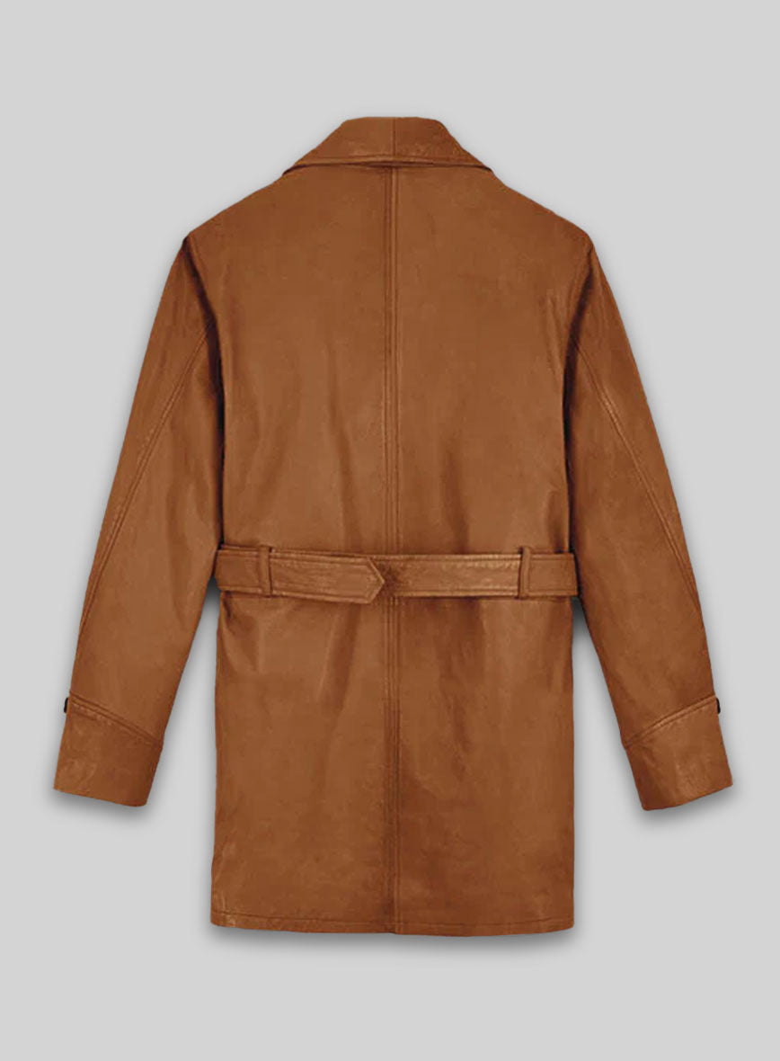 Brown Brad Pitt Legends of the Fall Leather Trench Coat