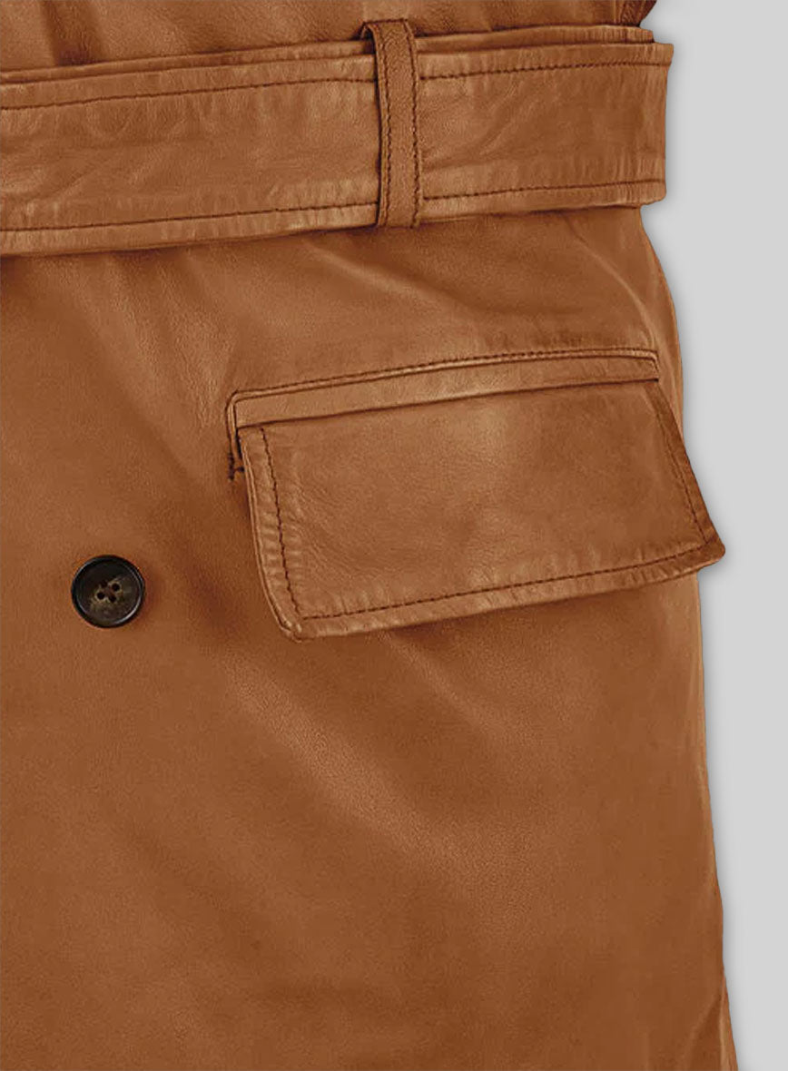 Brown Brad Pitt Legends of the Fall Leather Trench Coat