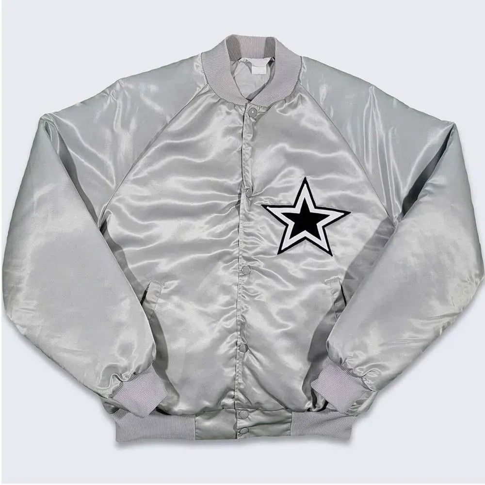 80’s Dallas Cowboys Silver Bomber Jacket