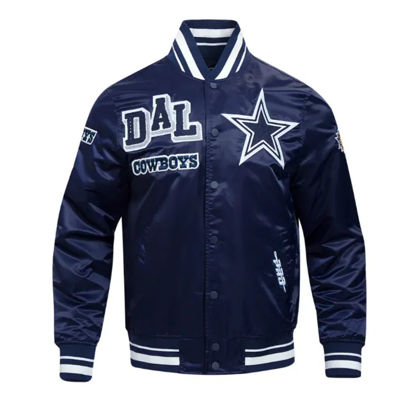 Dallas Cowboys Mashup Classic Rib Satin Jacket