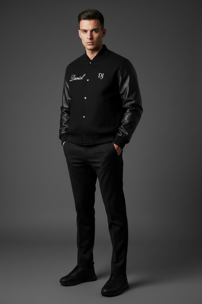 Daniel Jack All-Black Varsity - Male Model