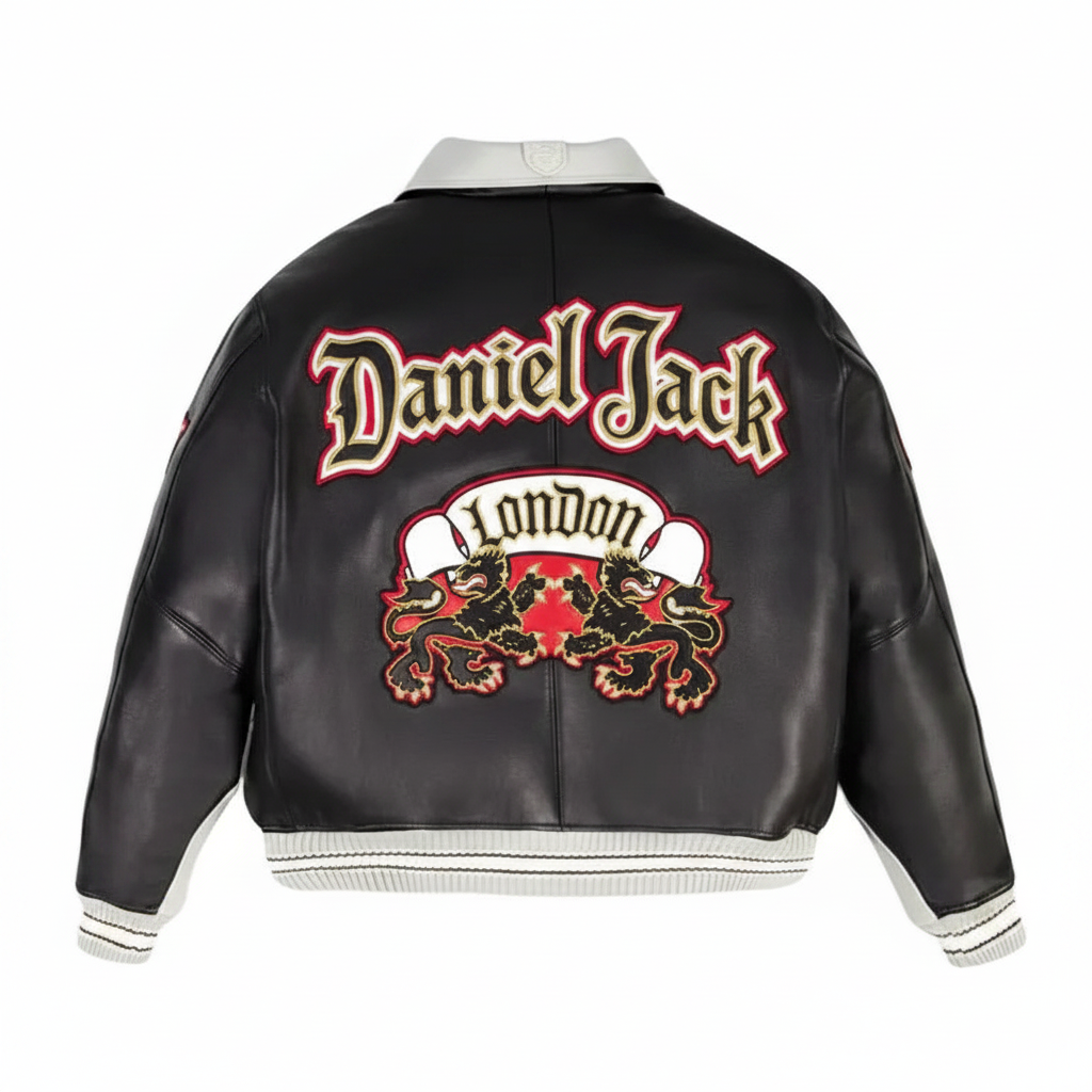 Daniel Jack Black Leather Jacket - Back
