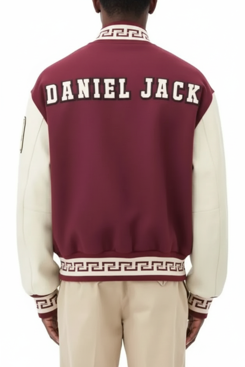Daniel Jack Burgundy Jacket - Male Back
