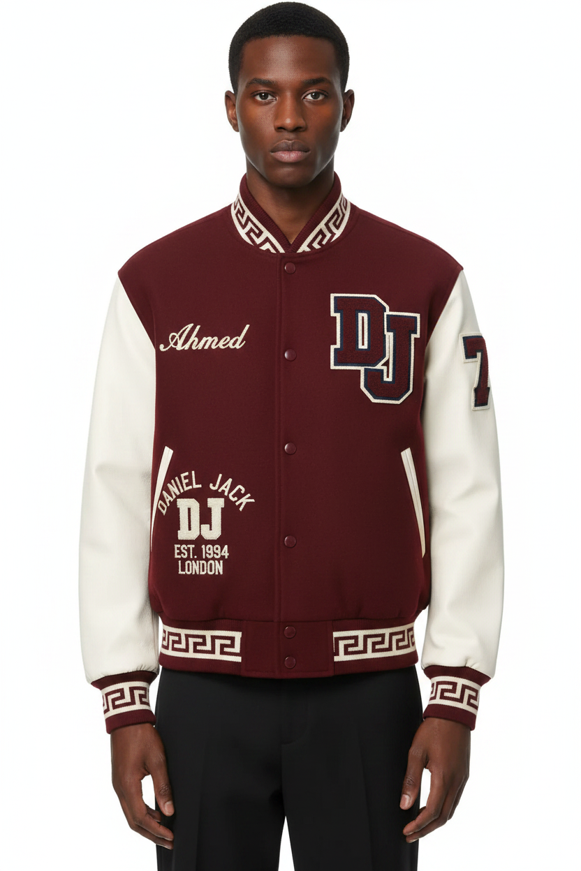 Daniel Jack Burgundy Jacket - Male Front