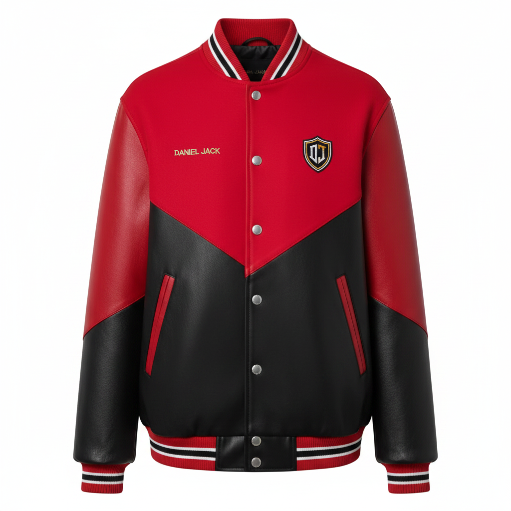 Daniel Jack Red Black Jacket - Front
