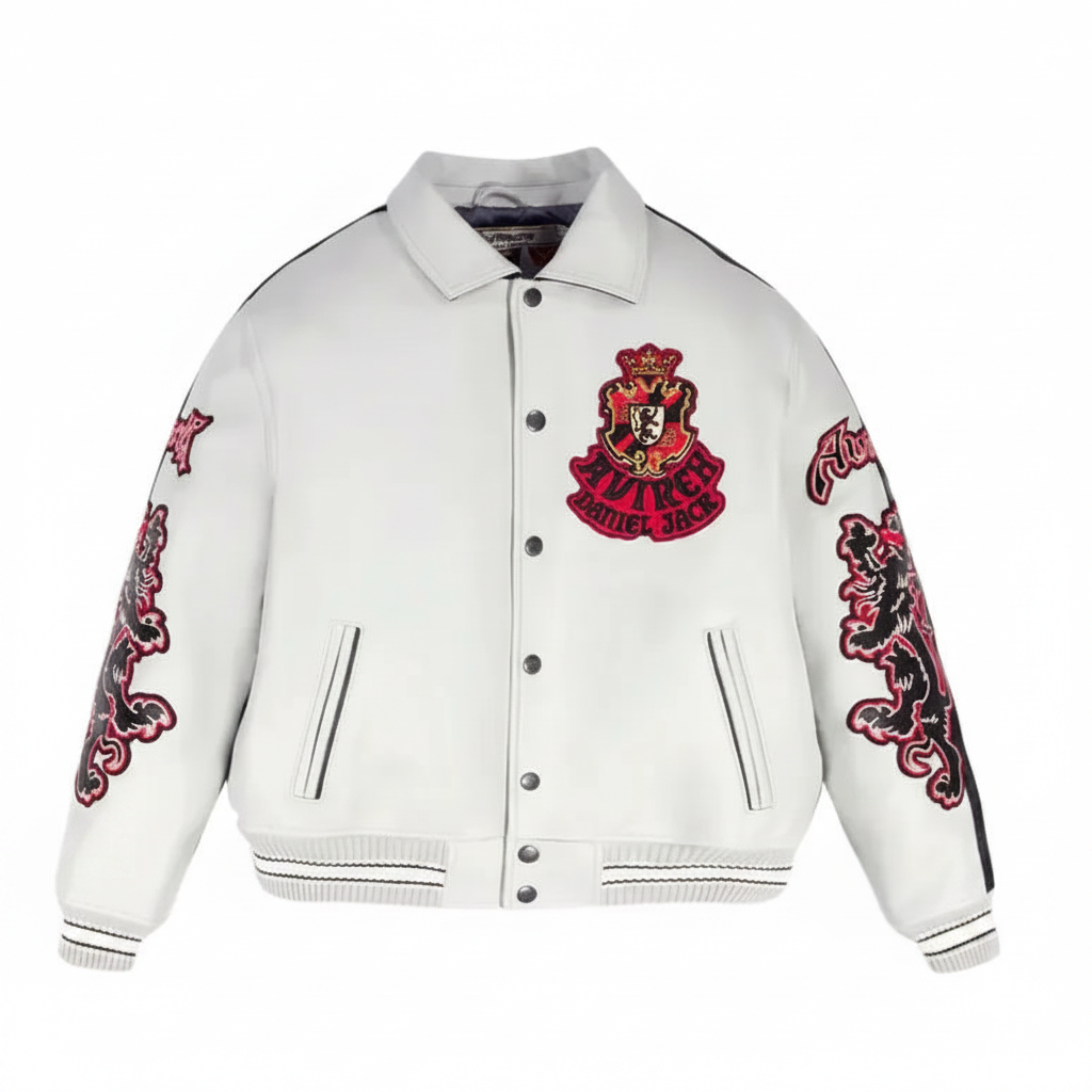 Daniel Jack White Leather Jacket - Front