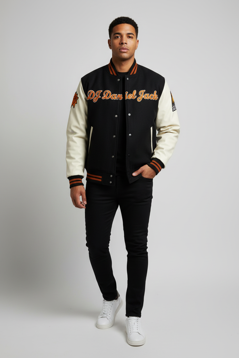 DJ Daniel Jack Varsity Jacket – Male Model