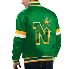 Minnesota North Stars Starter Satin Jacket  - Recreated