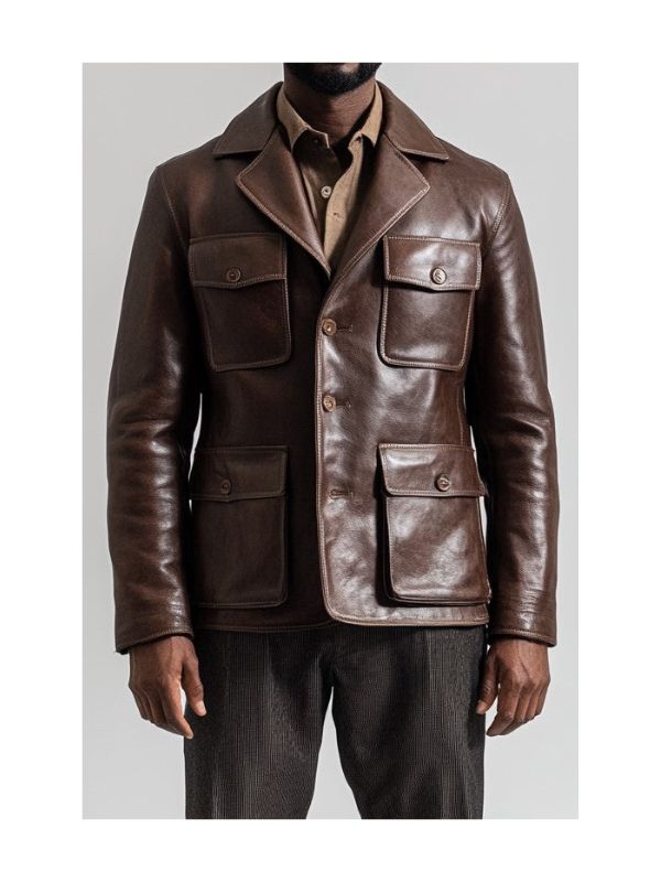 Edward Brown Premium Leather Blazer