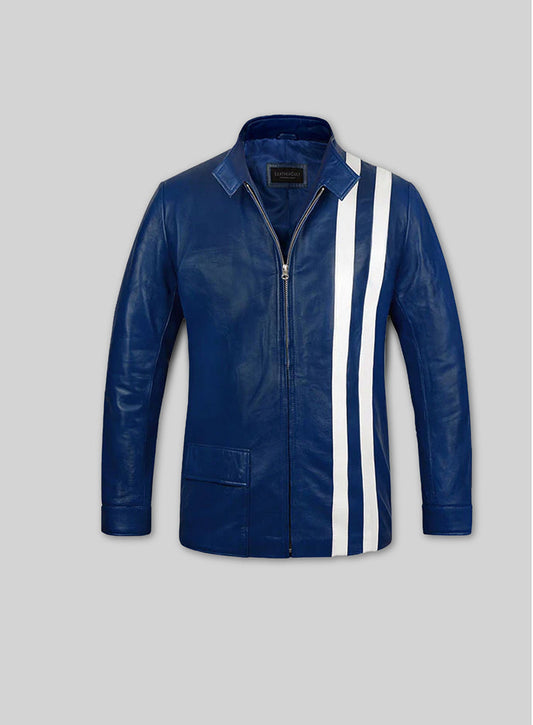 Elvis Presley Speedway Blue Leather Jacket - M