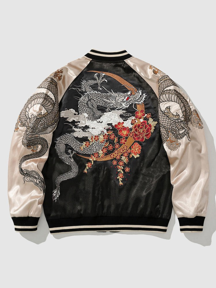 Embroidered Sukajan Japanese Dragon 'Shishu' - Sublimation Jacket ( Recreated Edition )
