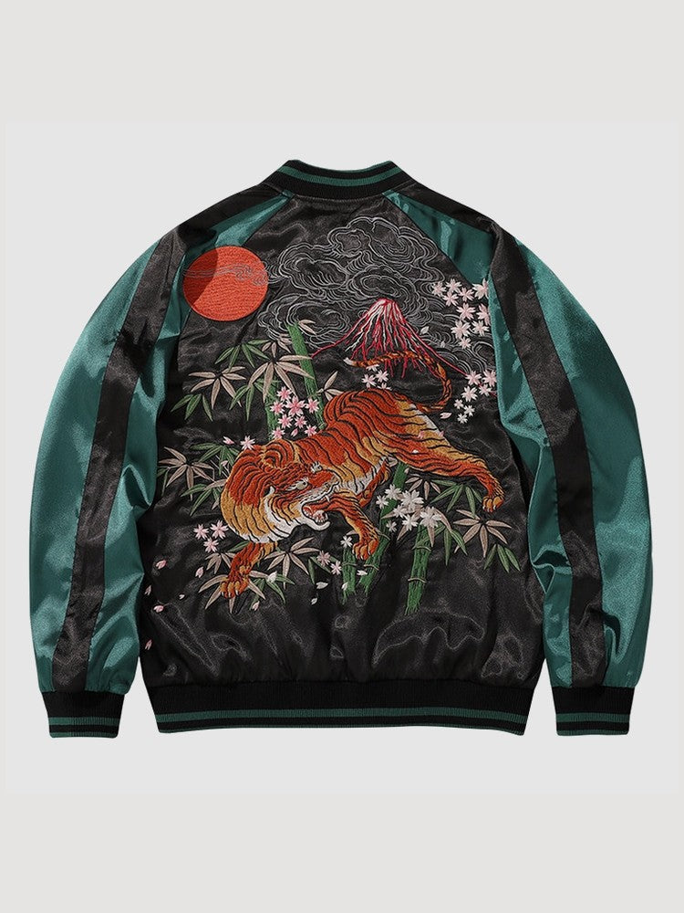 Embroidered Sukajan Tiger Design 'Kasutamu' - Sublimation Jacket ( Recreated Edition )