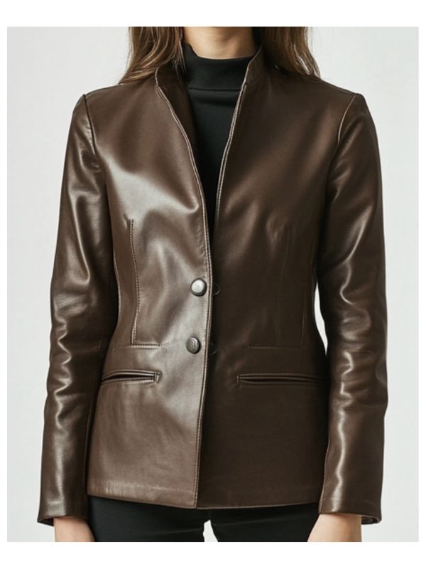 Grace Leather Brown Jacket - Women Leather Jacket Brown