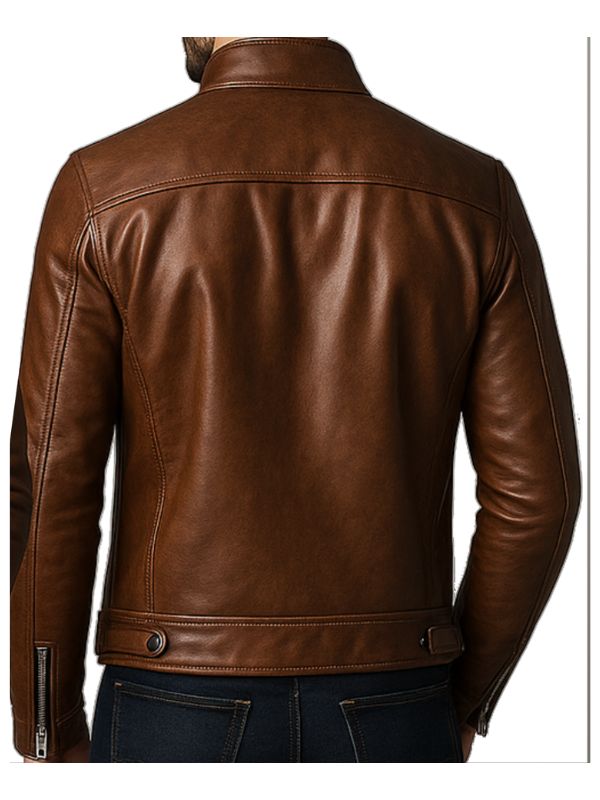 Henry Brown Leather Jacket - Men Leather Jacket Brown