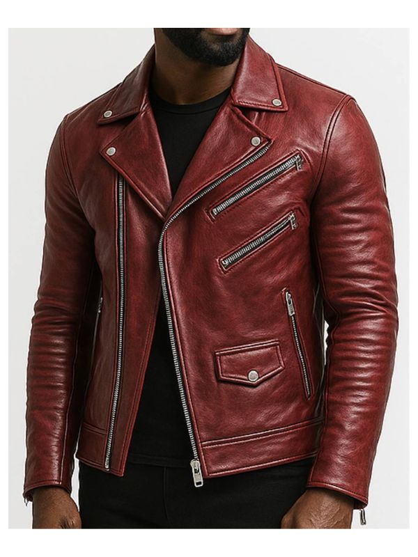 Roman Red Leather Jacket – Men’s Red Leather Jacket