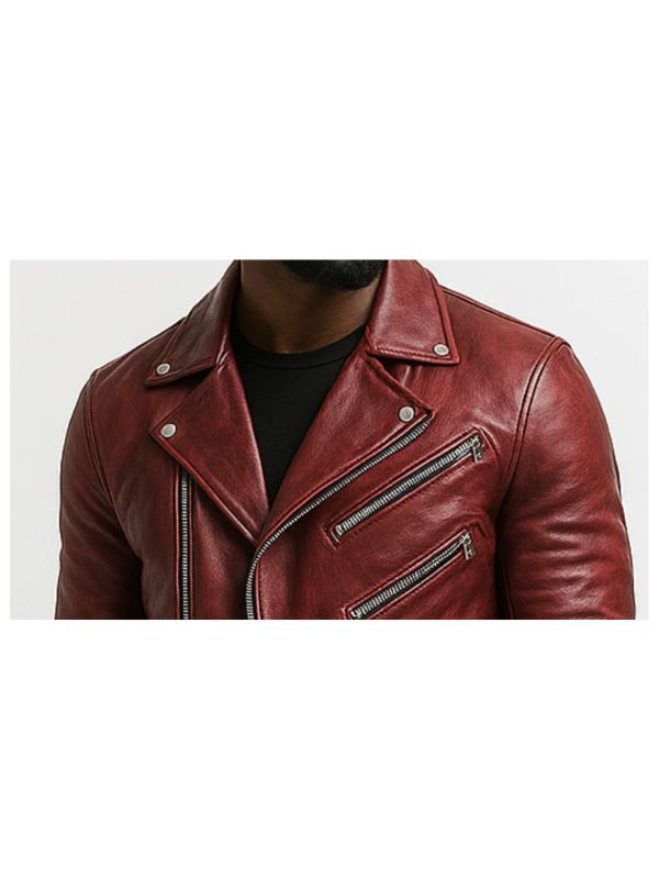 Roman Red Leather Jacket – Men’s Red Leather Jacket