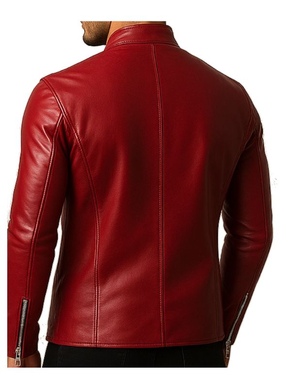 Jack Red Leather Jacket - Leather Jacket for Men Red