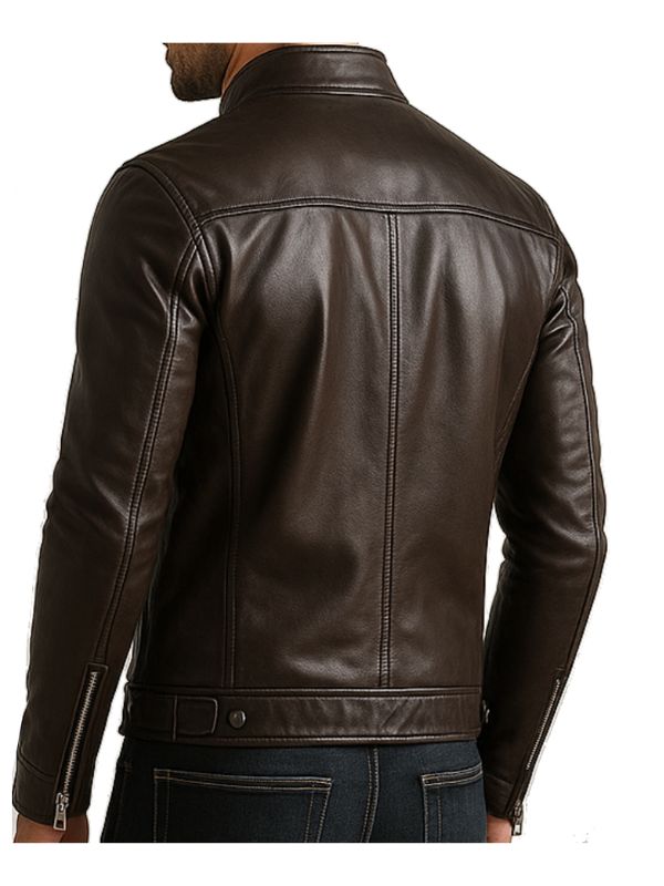 James Leather Brown Jacket - Men Leather Jacket Brown