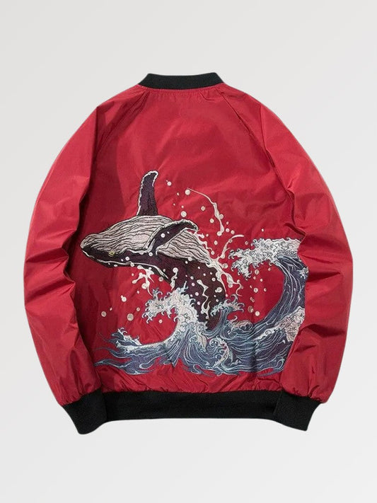 Japanese Bomber Kanagawa Whale 'Kujira' - Sublimation Jacket ( Recreated Edition )