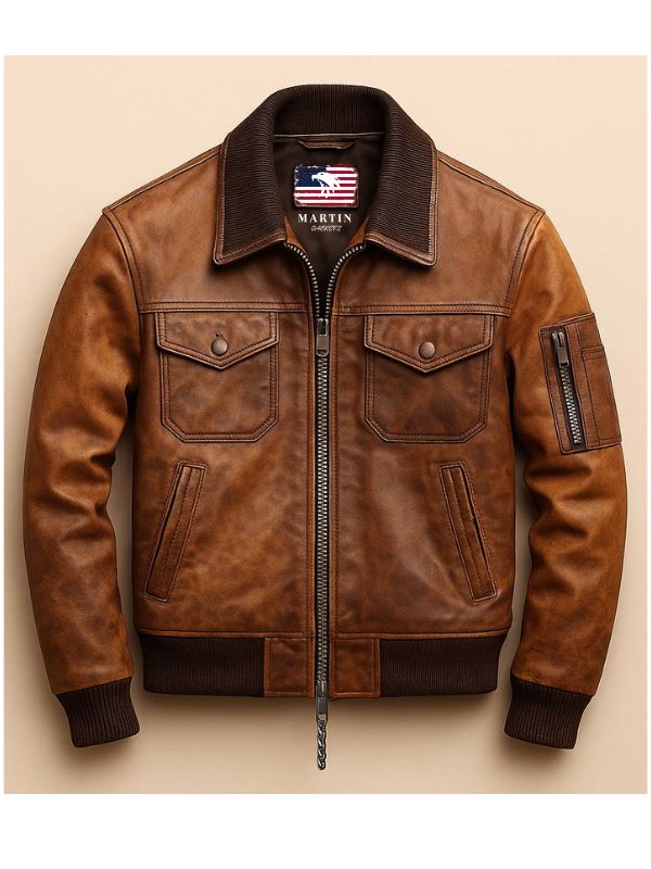 Kai Leather Brown Jacket - Men Leather Jacket Brown
