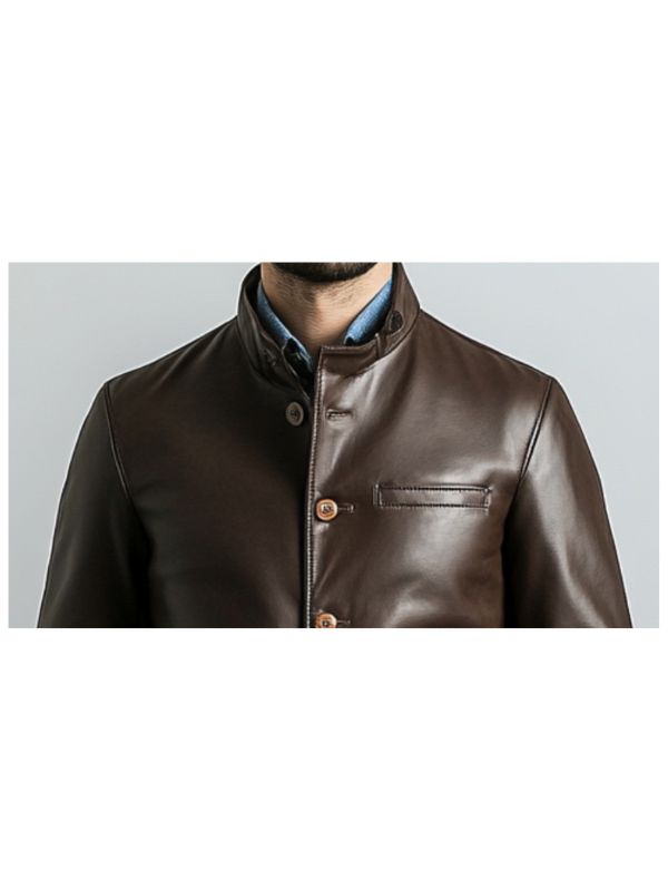 Lucas Leather Brown Jacket - Men Leather Jacket Brown