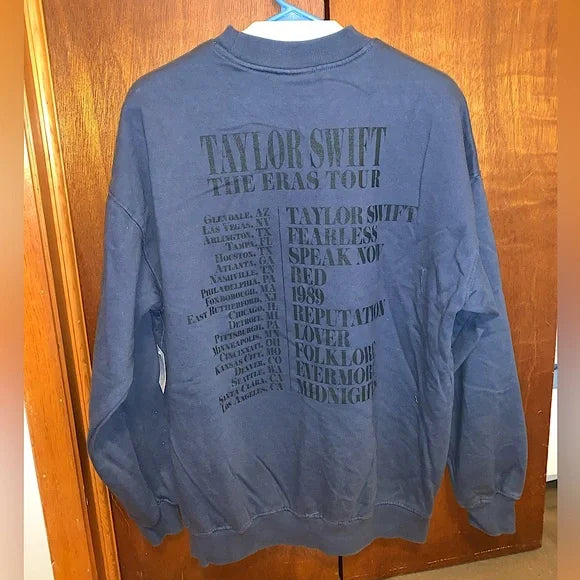 Taylor Swift Blue Crewneck Eras Tour