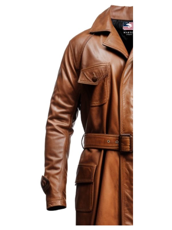 Men Brown Leather Coat- Leather Coat Brown for Men