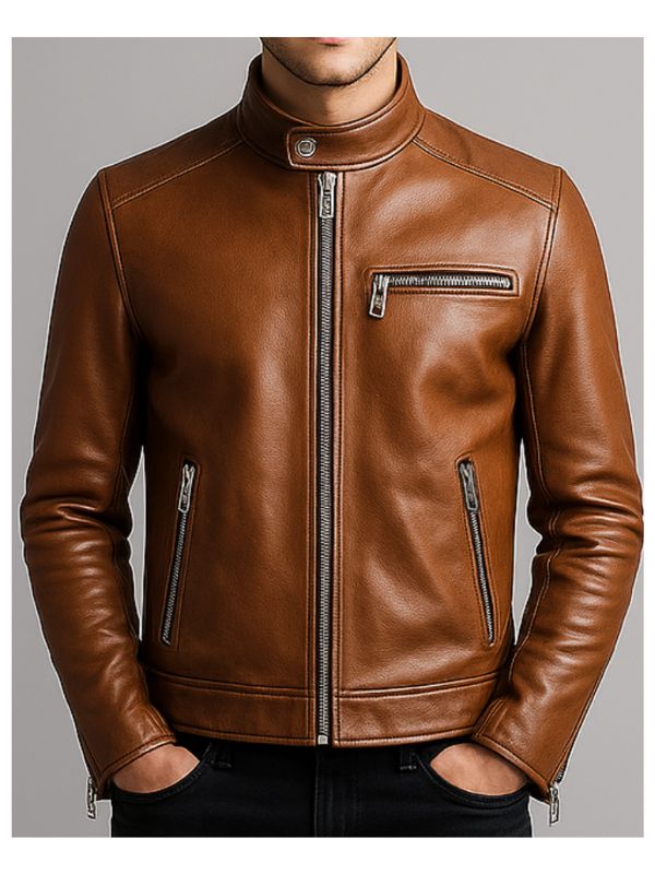 Men Brown Leather Jacket - Leather Jacket Brown