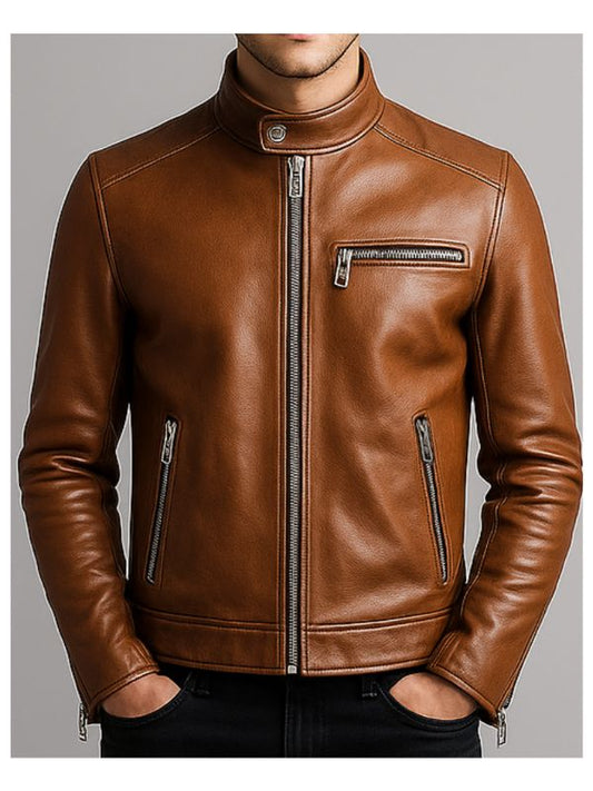 Men Brown Leather Jacket - Leather Jacket Brown